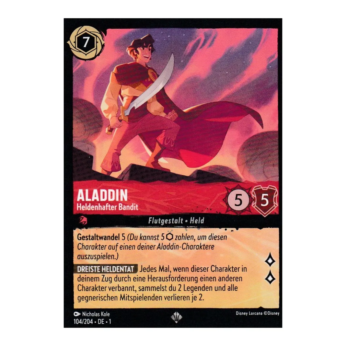 Aladdin - Heldenhafter Bandit (V.1) Holo 104/204