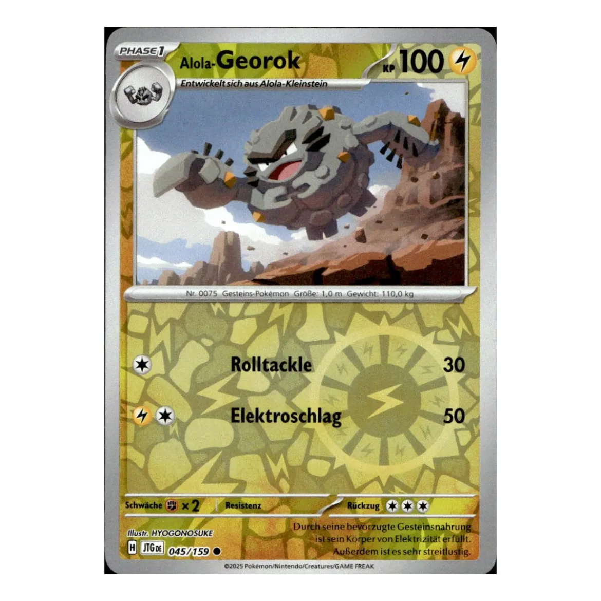 Alola-Georok 045/159 REVERSE HOLO
