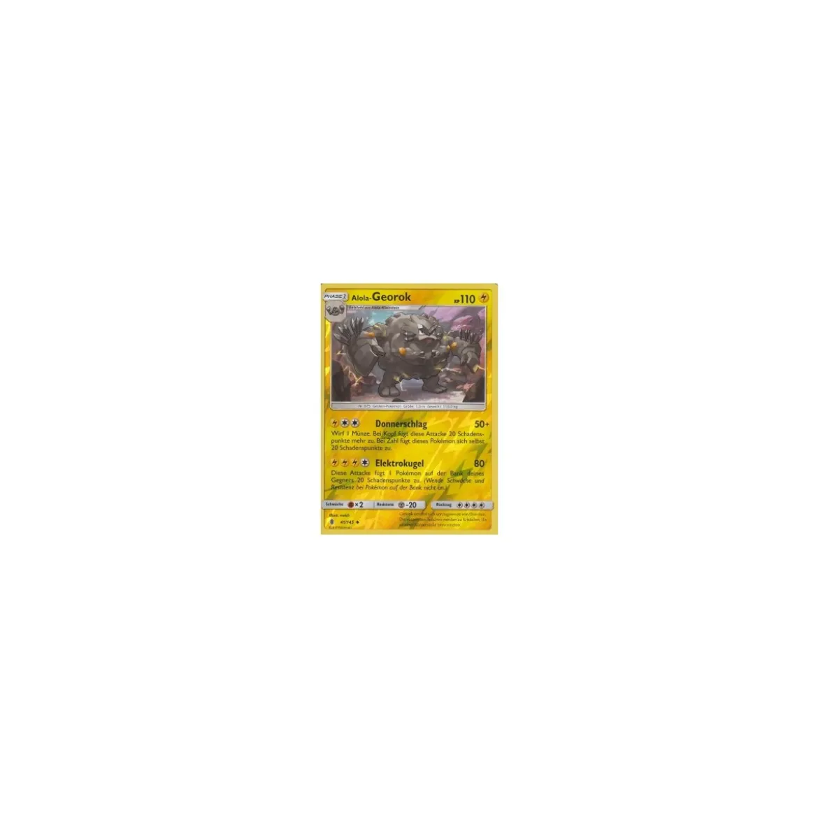 Alola-Georok 041/145 REVERSE HOLO
