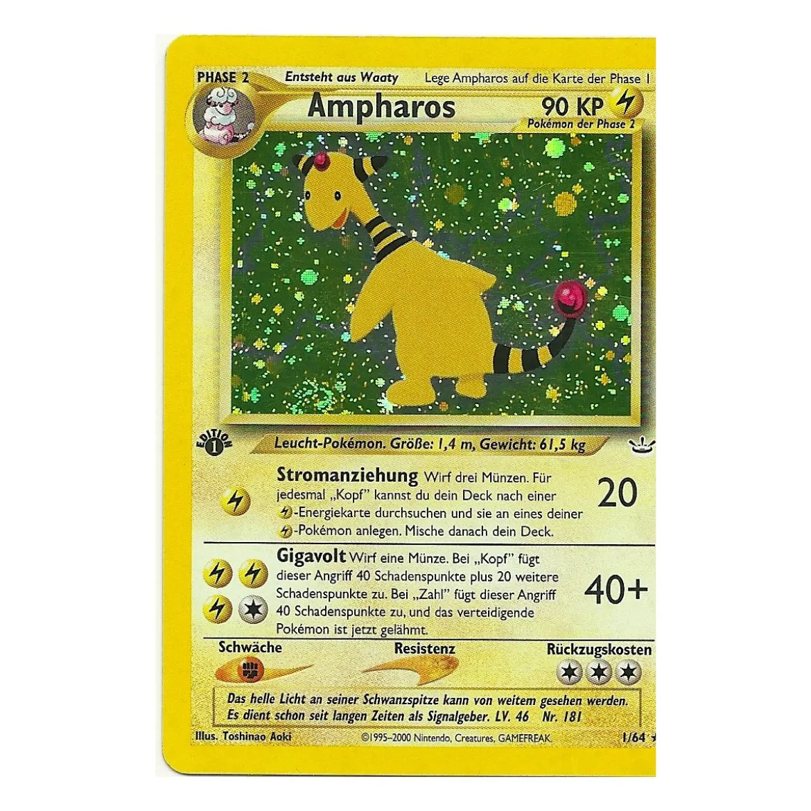 Ampharos 1/64 HOLO BESPIELT