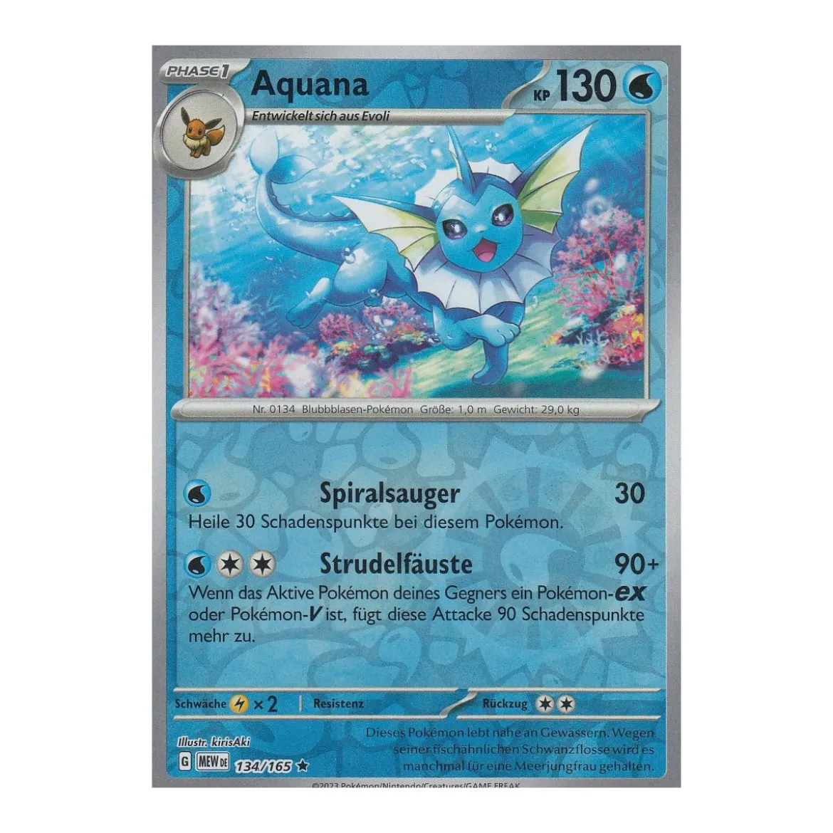 Aquana 134/165 Holo REVERSE HOLO
