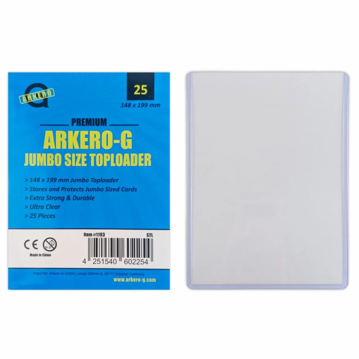 Arkero-G Jumbo Size Toploader (für XXL Pokemon Karten) - 25 Stück