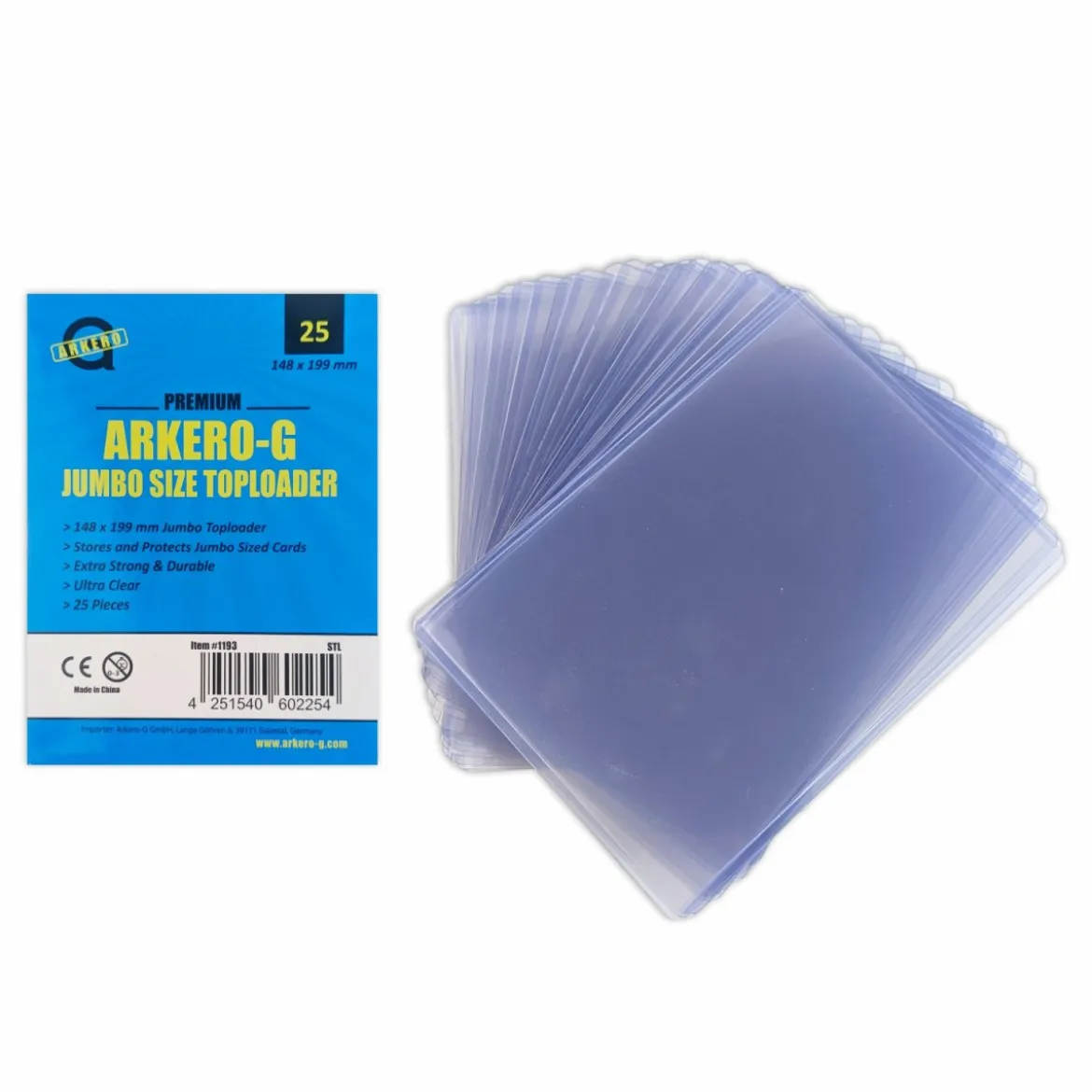 Arkero-G Jumbo Size Toploader (für XXL Pokemon Karten) - 25 Stück