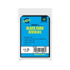 Arkero-G 10 Kartentrenner Schwarz - Round Corners (10 Card Dividers)