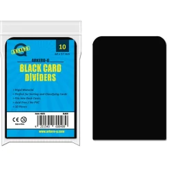 Arkero-G 10 Kartentrenner Schwarz - Round Corners (10 Card Dividers)