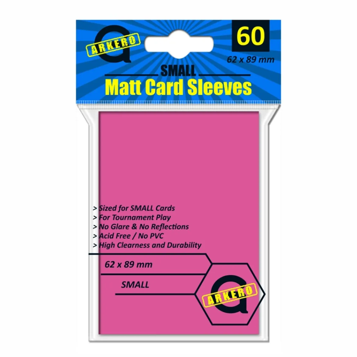 Arkero-G Matt Card Sleeves: Pink (60 Hüllen) mini