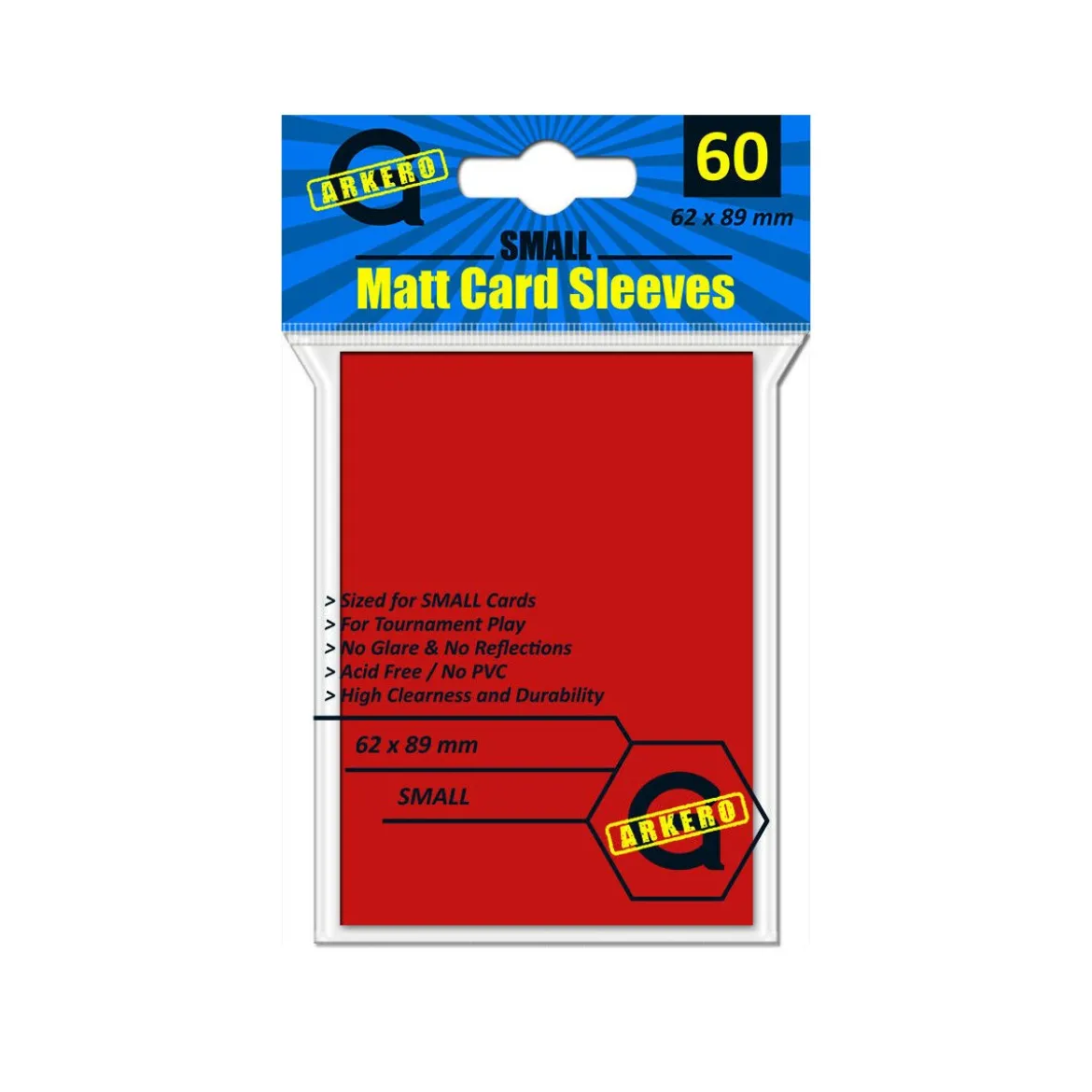 Arkero-G Matt Card Sleeves: Rot (60 Hüllen) mini