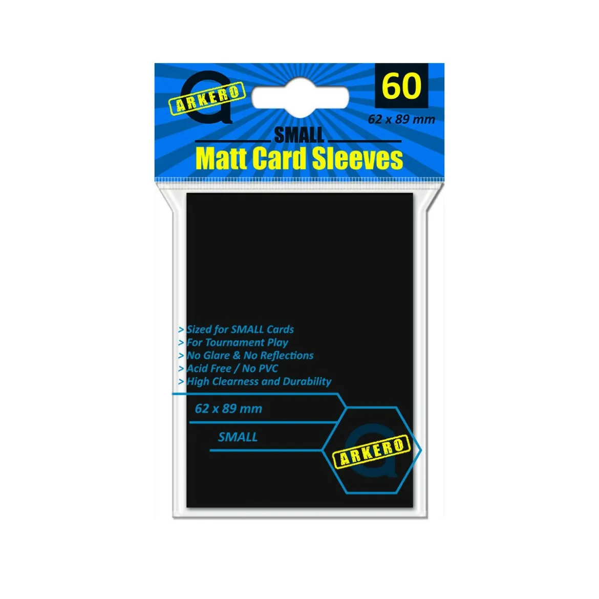 Arkero-G Matt Card Sleeves: Schwarz (60 Hüllen) mini