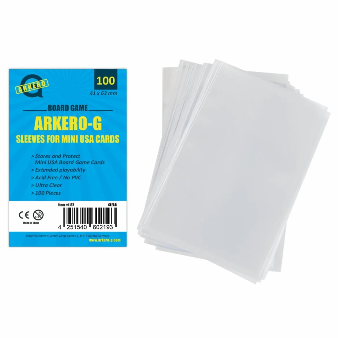 Arkero-G Mini American-Sized Boardgame Sleeves (100 Kartenhüllen)