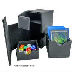 Arkero-G Premium 100+ Magnetic Flip & Tray Deck Box Schwarz
