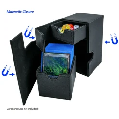 Arkero-G Premium 100+ Magnetic Flip & Tray Deck Box Schwarz