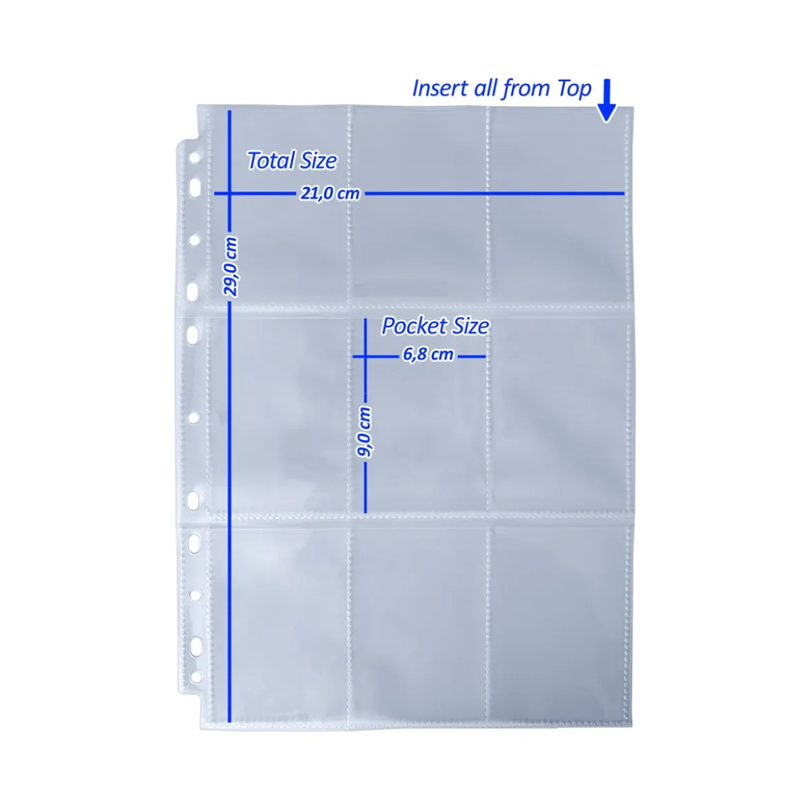 Arkero-G 100 Premium 9-Pocket Pages (100 Seiten) - für Karten in Standardgröße (z.B. Pokemon, Magic)