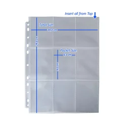 Arkero-G 10 Premium 9-Pocket Pages (10 Seiten) - für Karten in japanischer Größe (z.B. Yu-Gi-Oh!)
