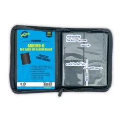 Arkero-G Premium 4-Pocket Zip Album - Schwarz