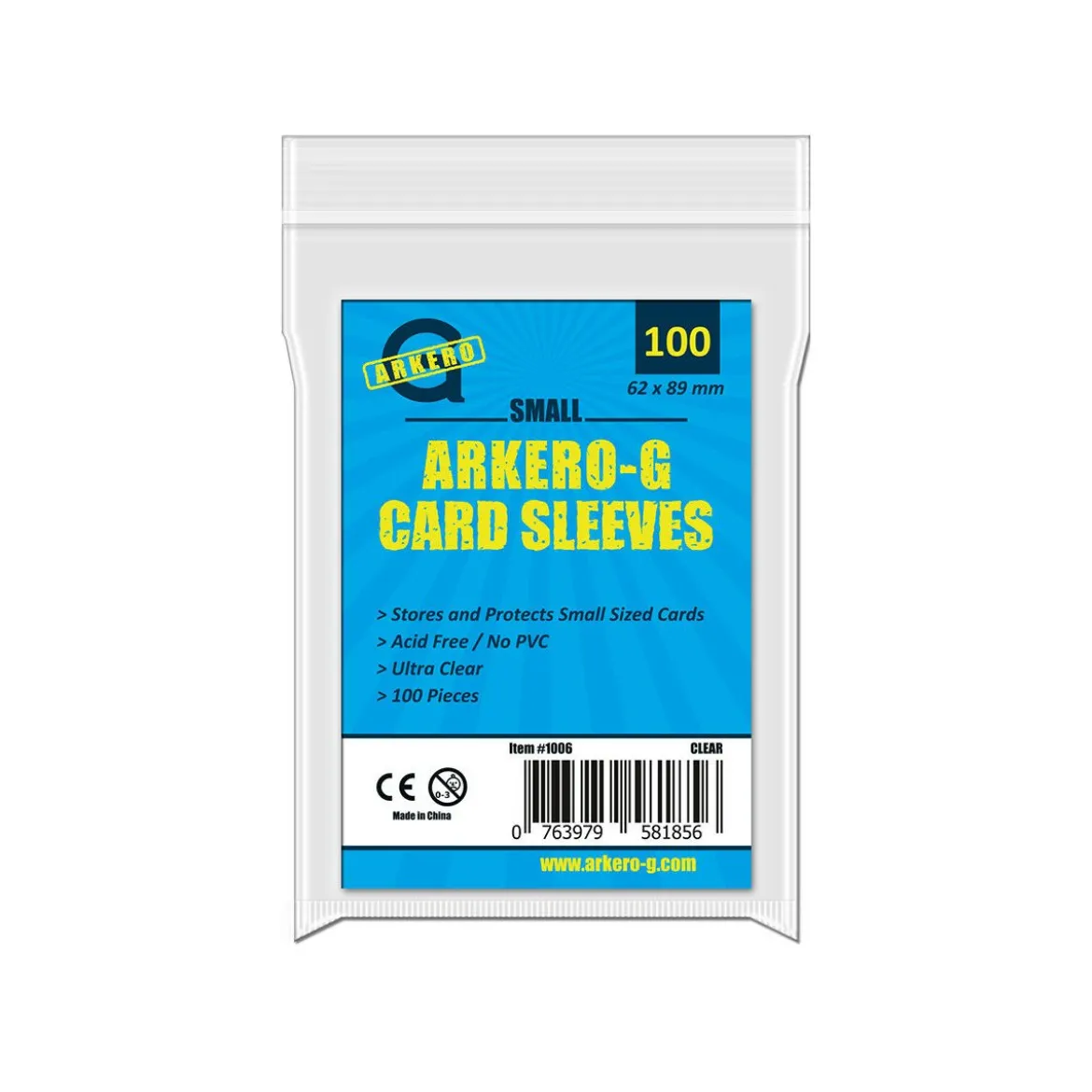Arkero-G 100 Small Soft Sleeves (durchsichtige Kartenhüllen) mini