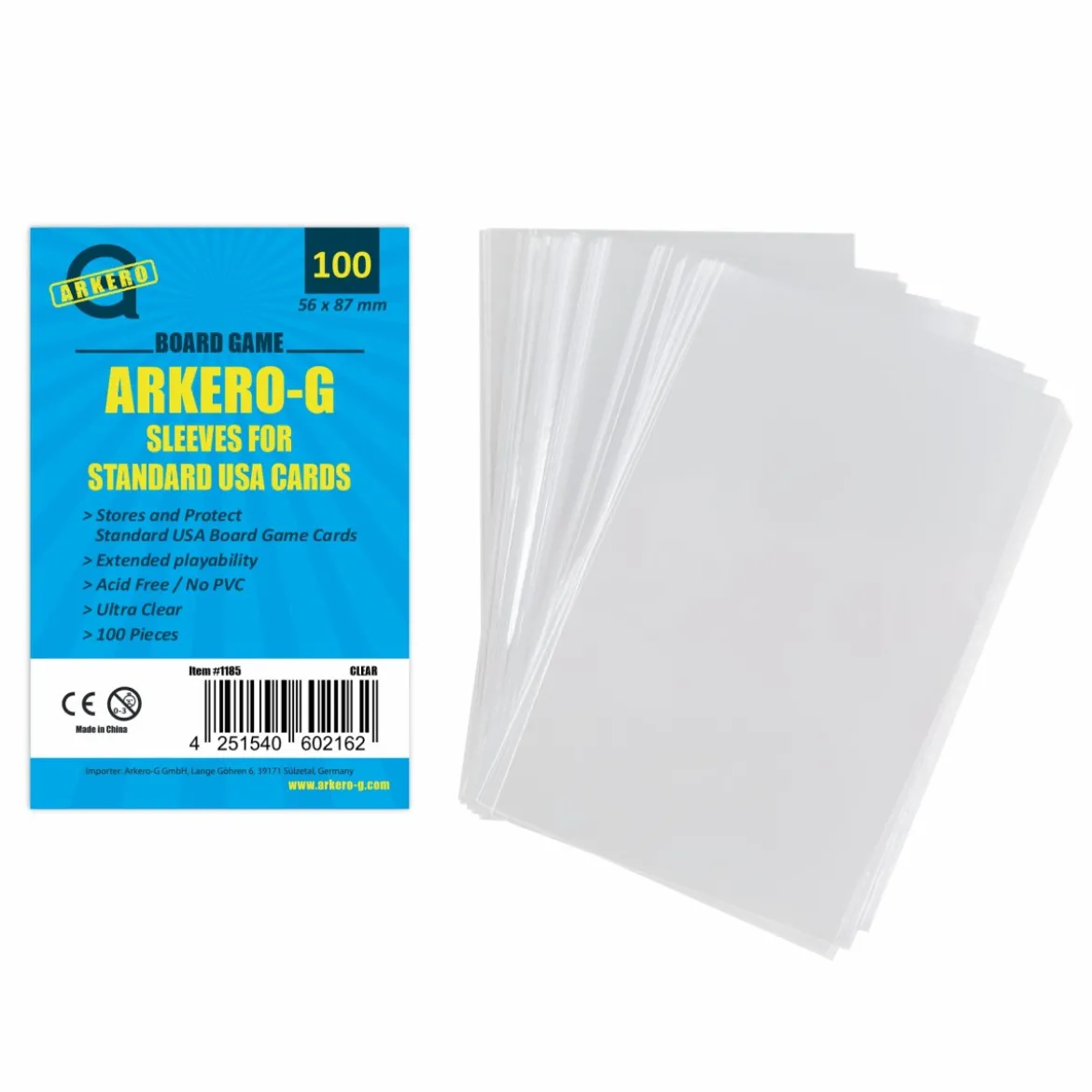 Arkero-G Standard American-Sized Boardgame Sleeves (100 Kartenhüllen)