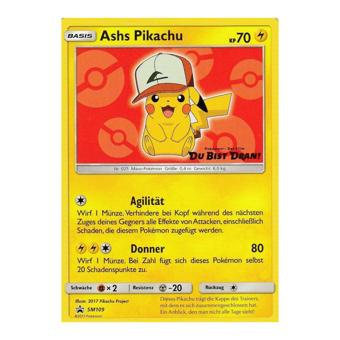 Ashs Pikachu SM109 PROMO
