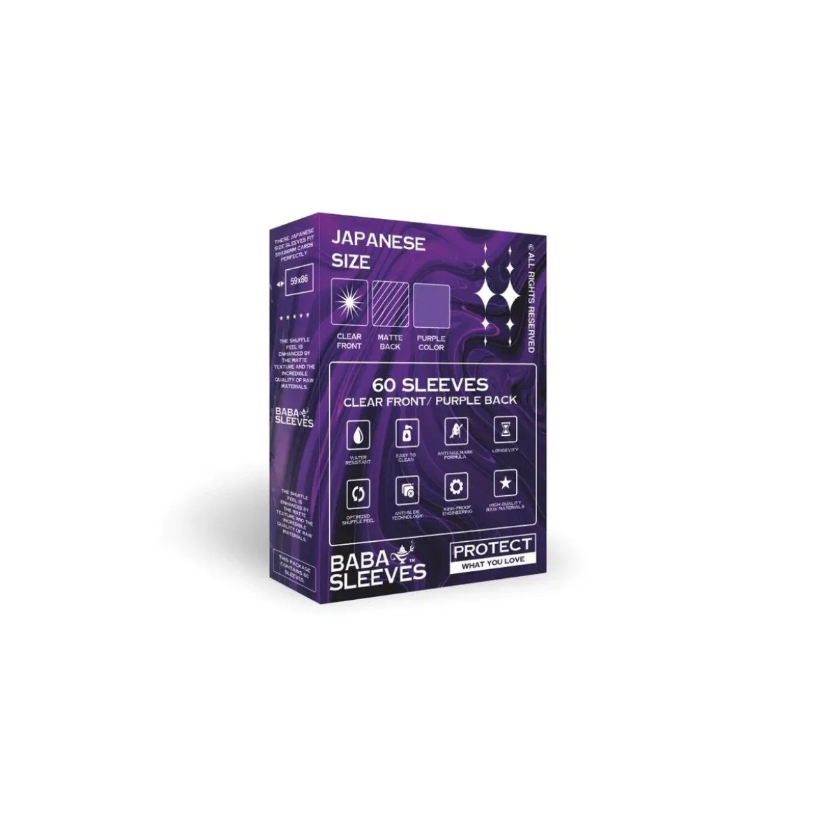 Baba Sleeves Japanische Größe Purple / Lila (60 Kartenhüllen)