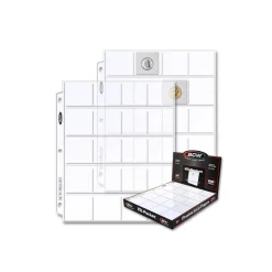 BCW 20-Pocket Coin Pages - 100x Münz-Seiten für Sammelordner