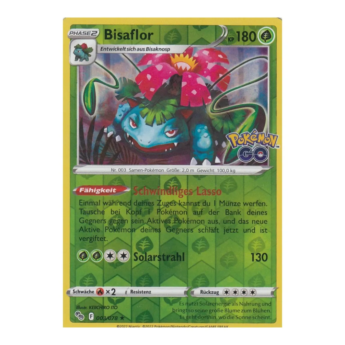 Bisaflor 003/078 HOLO REVERSE HOLO