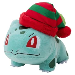 Bisasam mit Weihnachtsmütze 2025 Plüschfigur 14 cm - Pokemon Kuscheltier