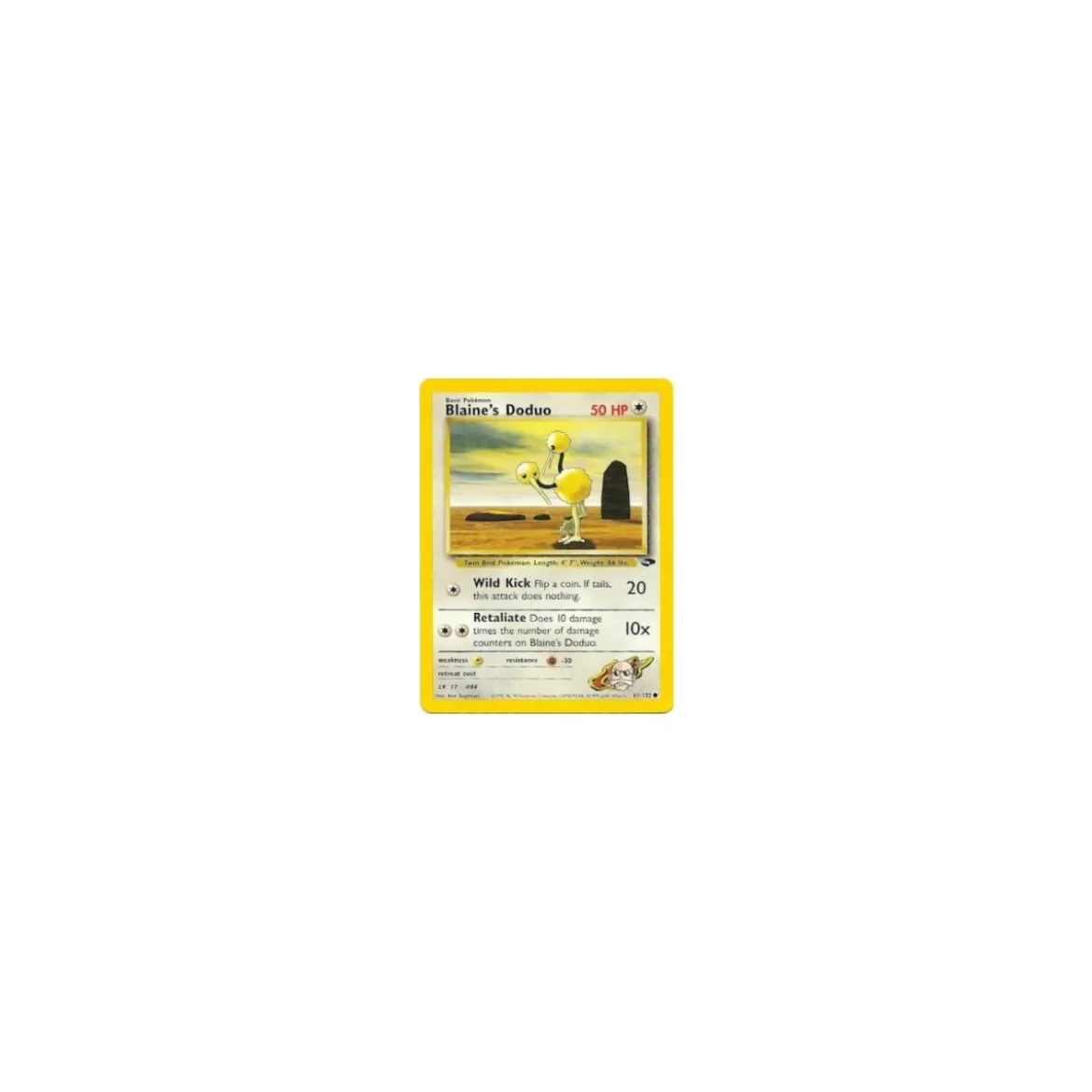 Blaine's Doduo 61/132 1. Edition BESPIELT