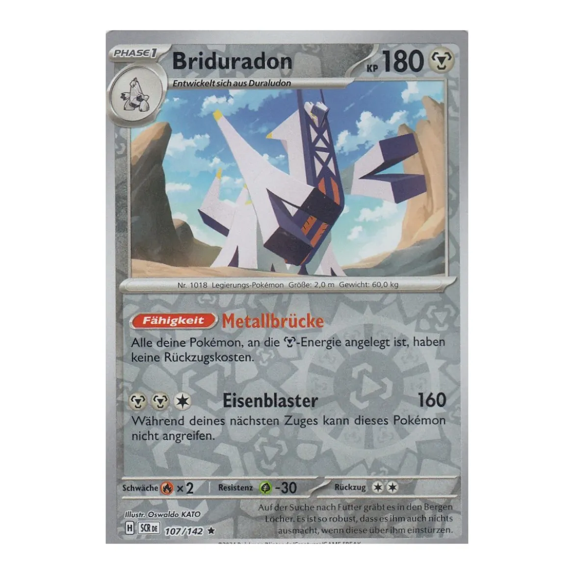 Briduradon 107/142 Holo REVERSE HOLO