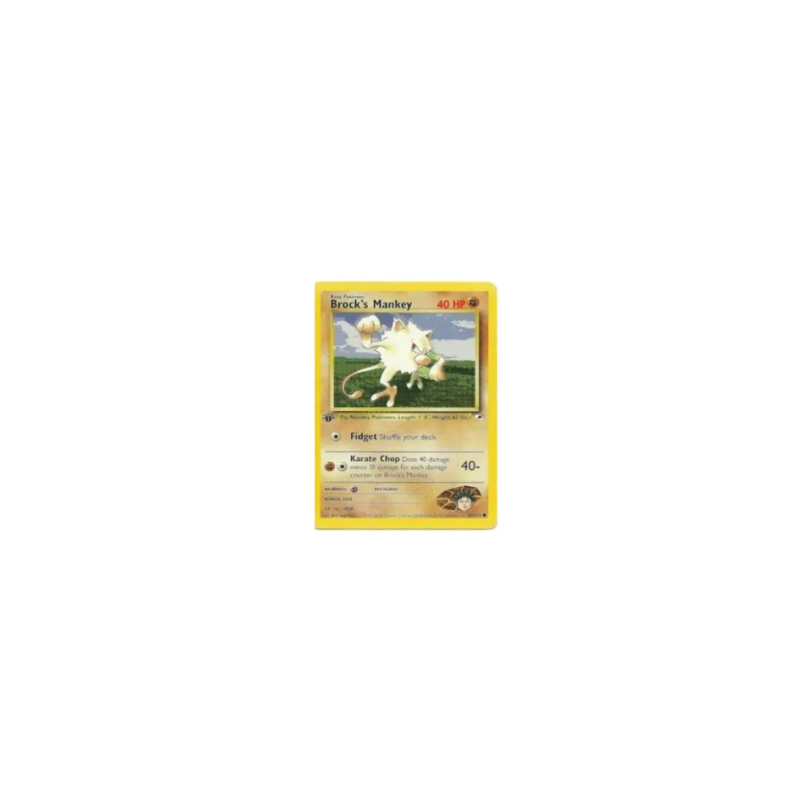 Brock's Mankey 68/132 1. Edition BESPIELT