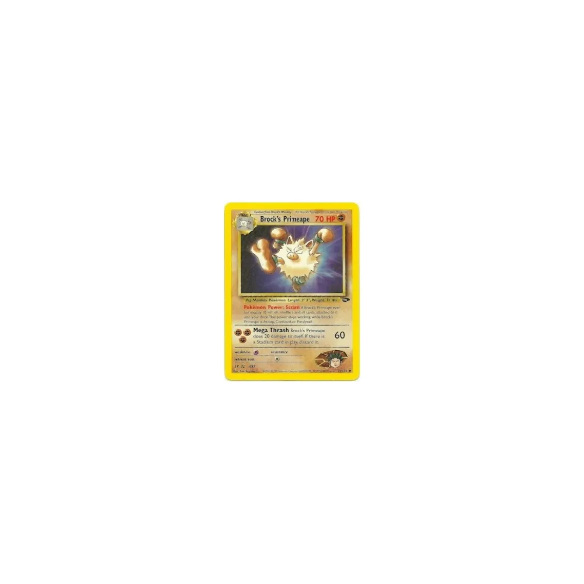 Brock's Primeape 35/132 1. Edition BESPIELT