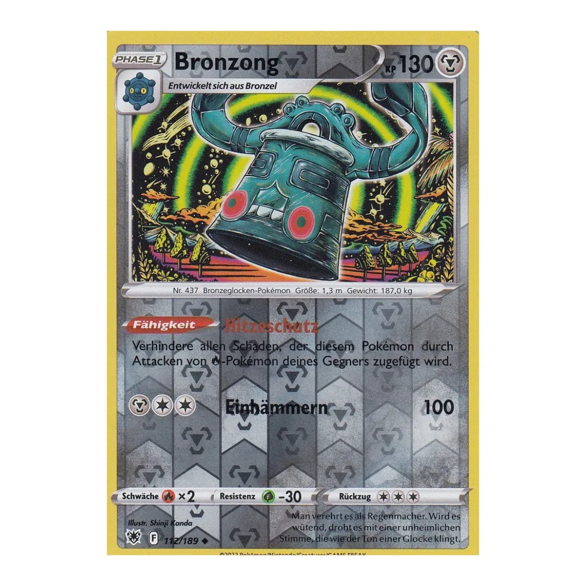 Bronzong 112/189 REVERSE HOLO