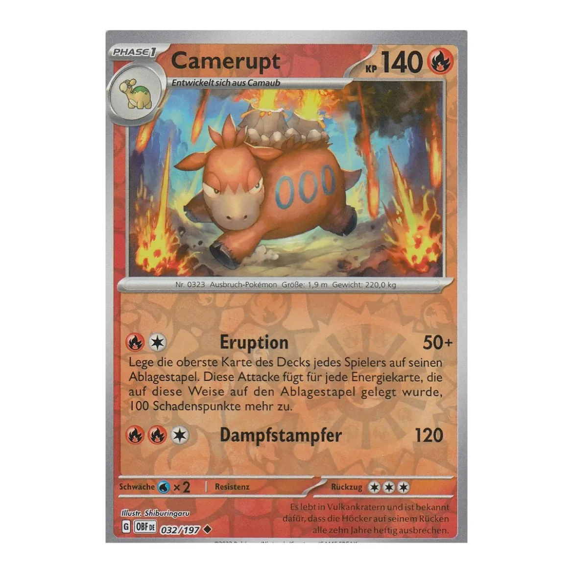 Camerupt 032/197 REVERSE HOLO
