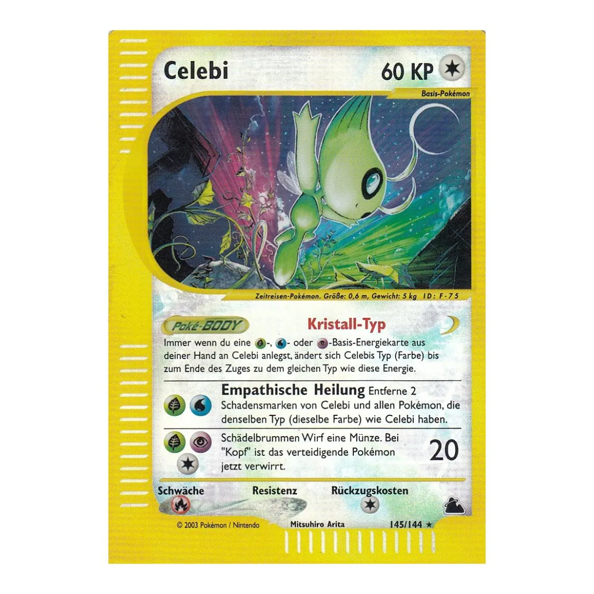 Celebi 145/144a Reverse Holo BESPIELT