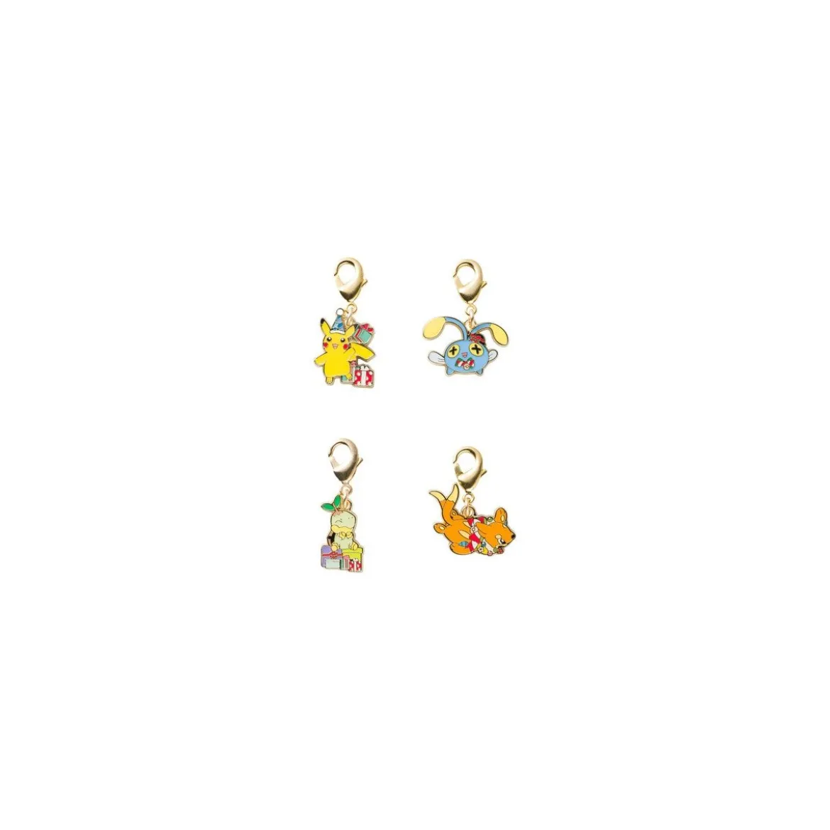 Christmas in the Sea Pikachu, Lampi, Chelast, Bamelin Pokemon Schlüsselanhänger Set