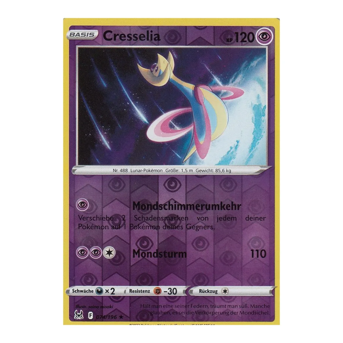 Cresselia 074/196 HOLO REVERSE HOLO
