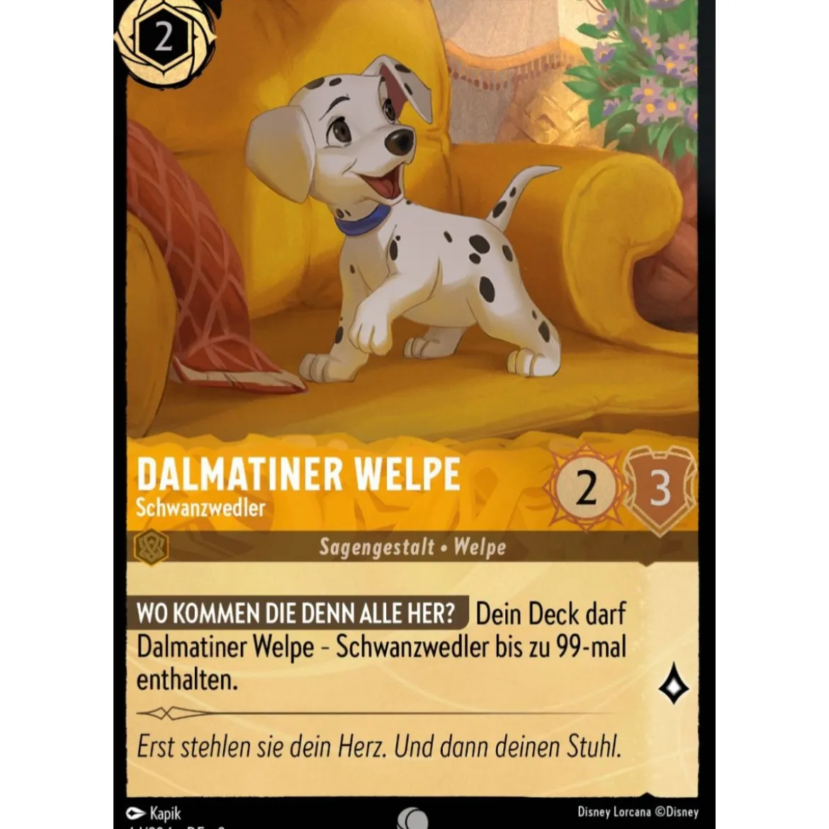 Dalmatiner Welpe - Schwanzwedler 3INK-004d-Holo