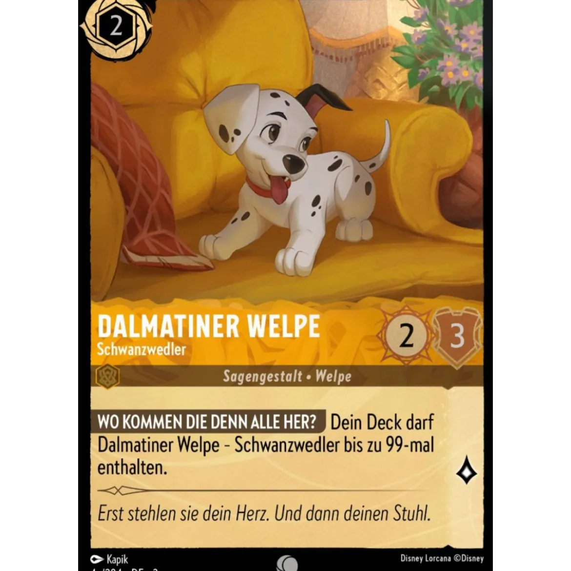Dalmatiner Welpe - Schwanzwedler 3INK-004c-Holo