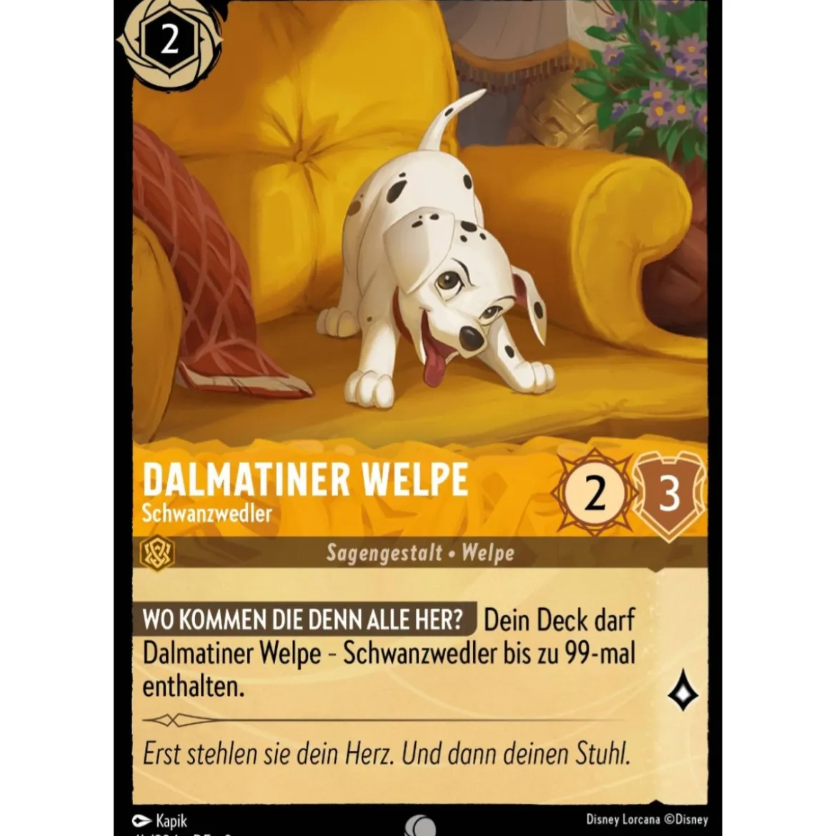 Dalmatiner Welpe - Schwanzwedler 3INK-004b