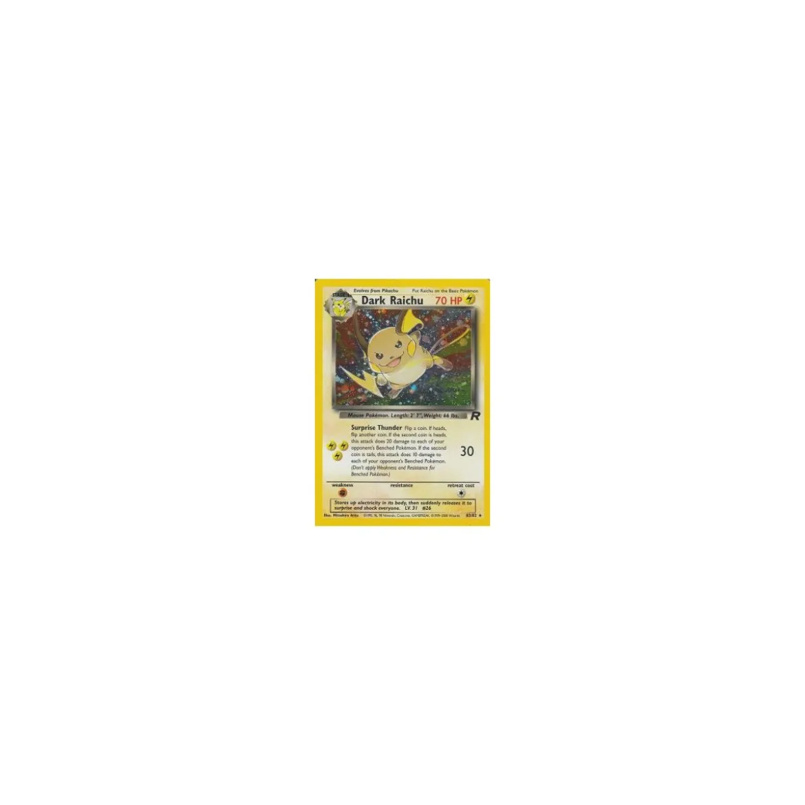 Dark Raichu 83/82 HOLO