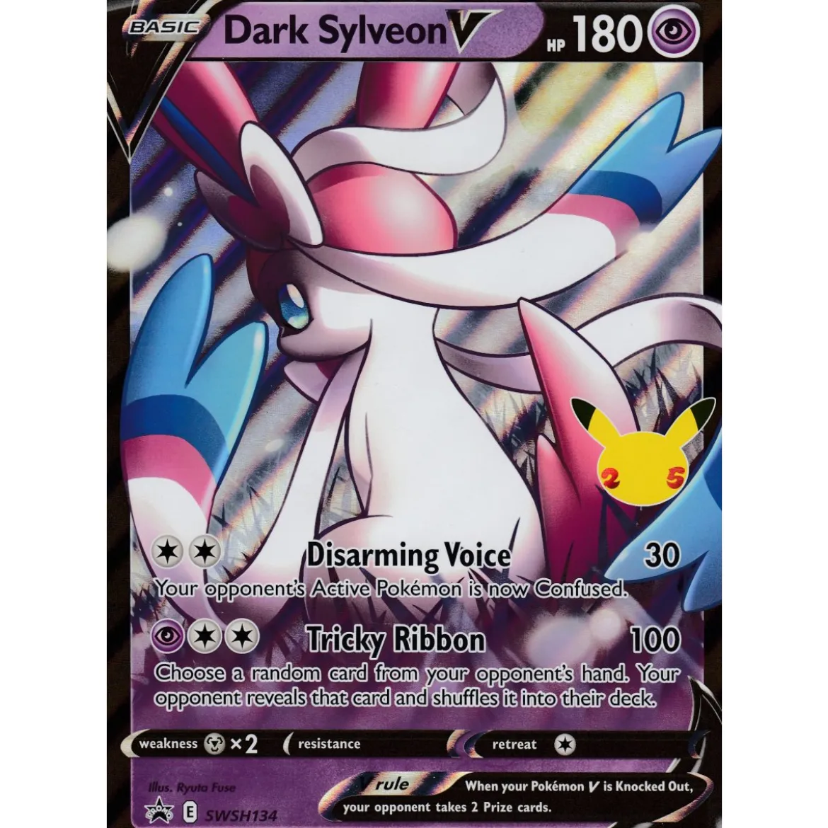 Dark Sylveon V SWSH134 PROMO XXL OVERSIZED/ÜBERGROß Celebrations