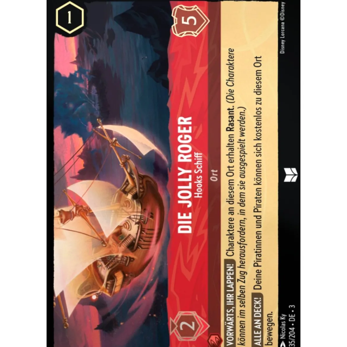 Die Jolly Roger - Hooks Schiff 3INK-135-Holo