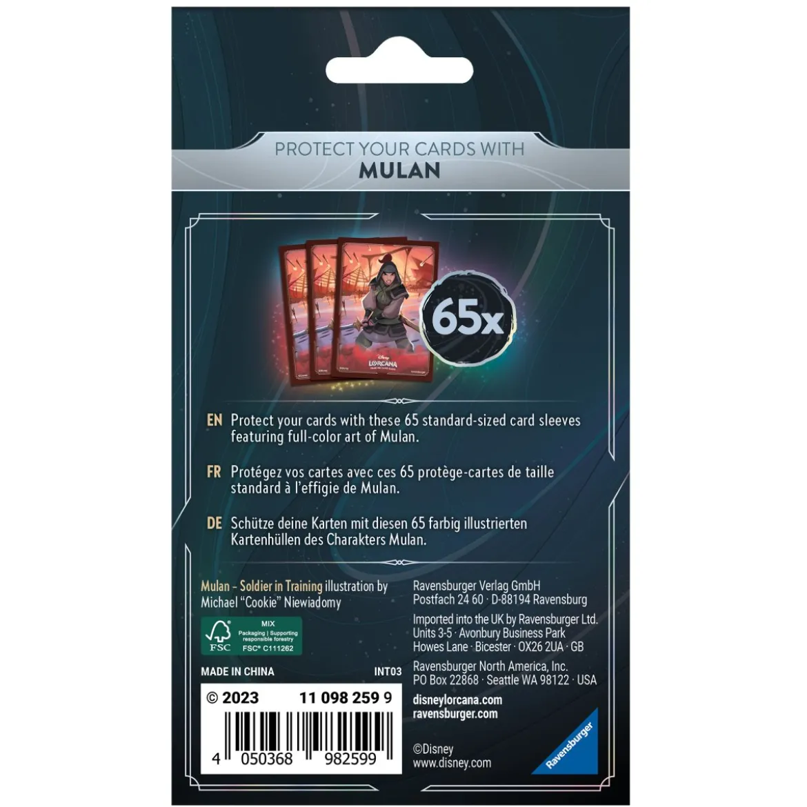 Disney Lorcana: Aufstieg der Flutgestalten - Kartenhüllen Mulan
