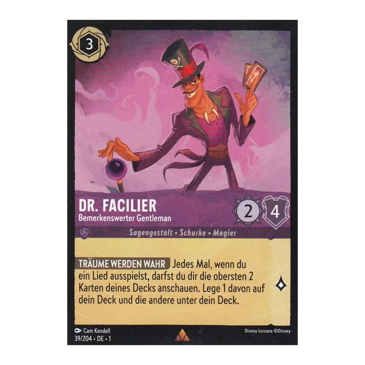 Dr. Facilier - Bemerkenswerter Gentleman Holo 39/204