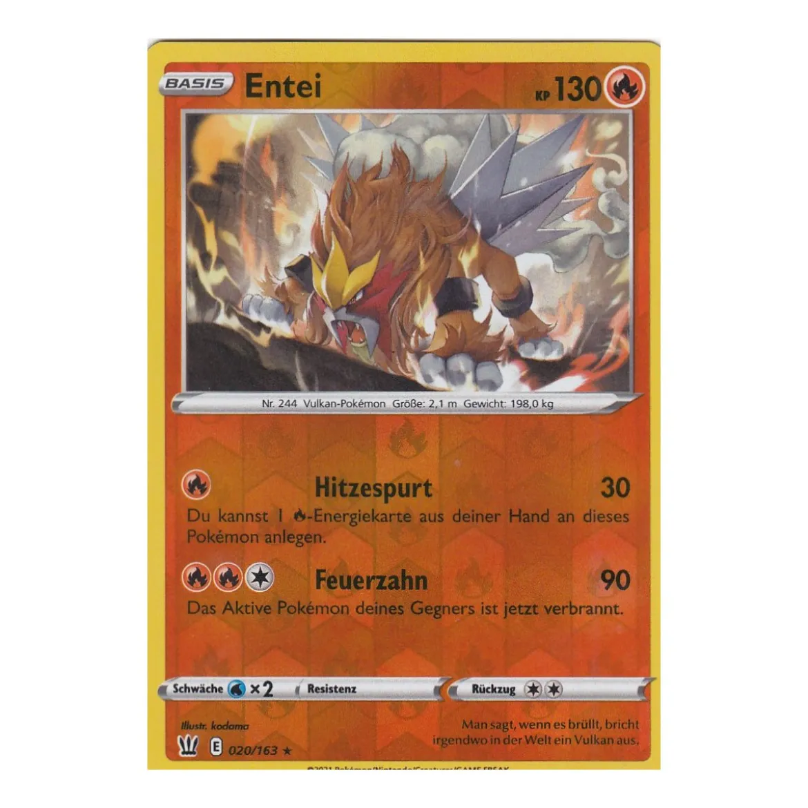 Entei 020/163 HOLO REVERSE HOLO