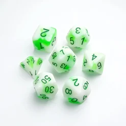 Gamegenic - Glow Series - Toxic Stones - RPG Dice Set (7 pcs)