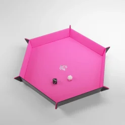 Gamegenic - Magnetic Dice Tray Hexagonal Black/Pink - Würfelzubehör