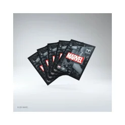 Gamegenic - Marvel Champions Art Sleeves - Marvel Black Standardgröße (50 Kartenhüllen)