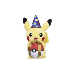 Geburtstags Pikachu Plüschfigur 20 cm - Pokemon Kuscheltier