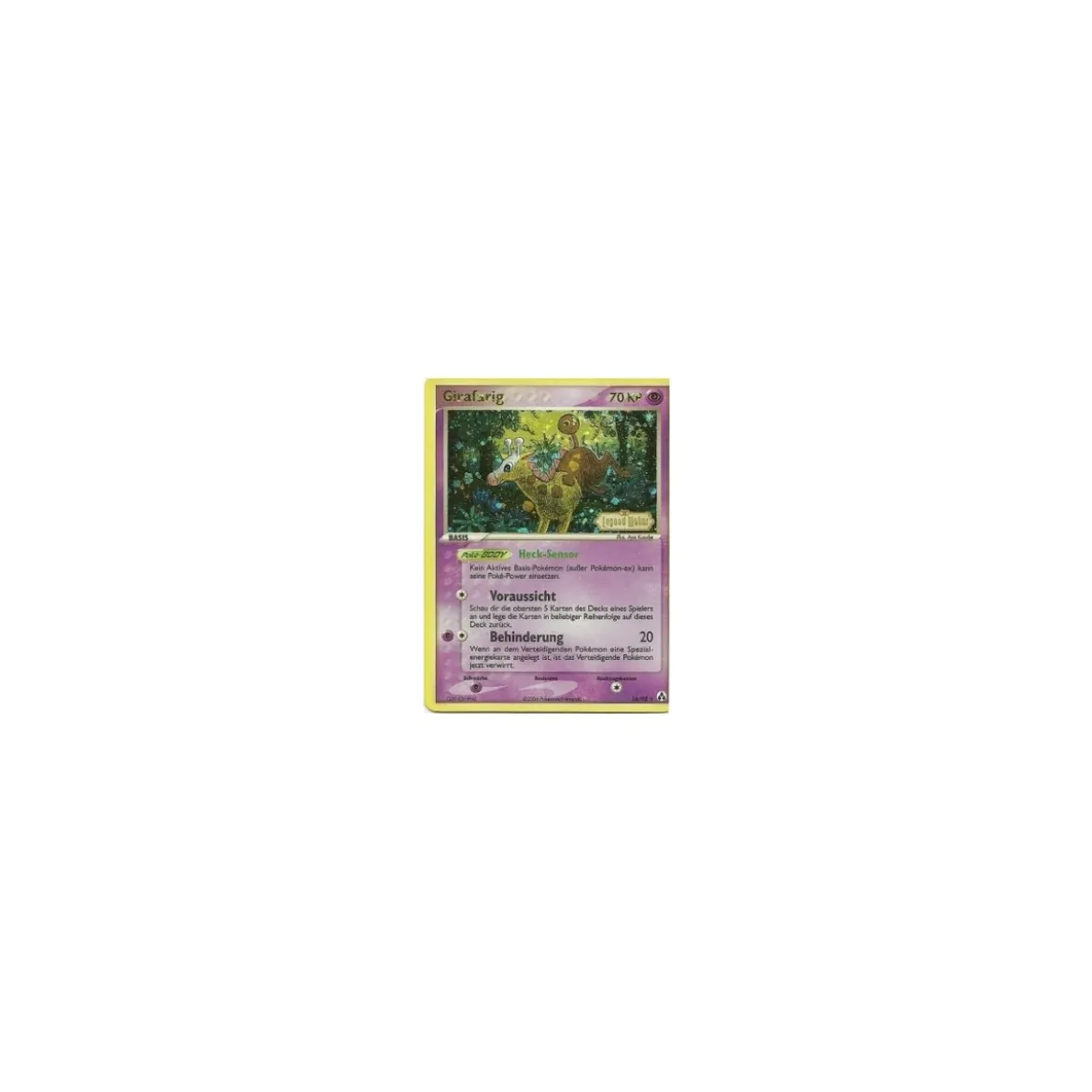 Girafarig REVERSE HOLO GOLD