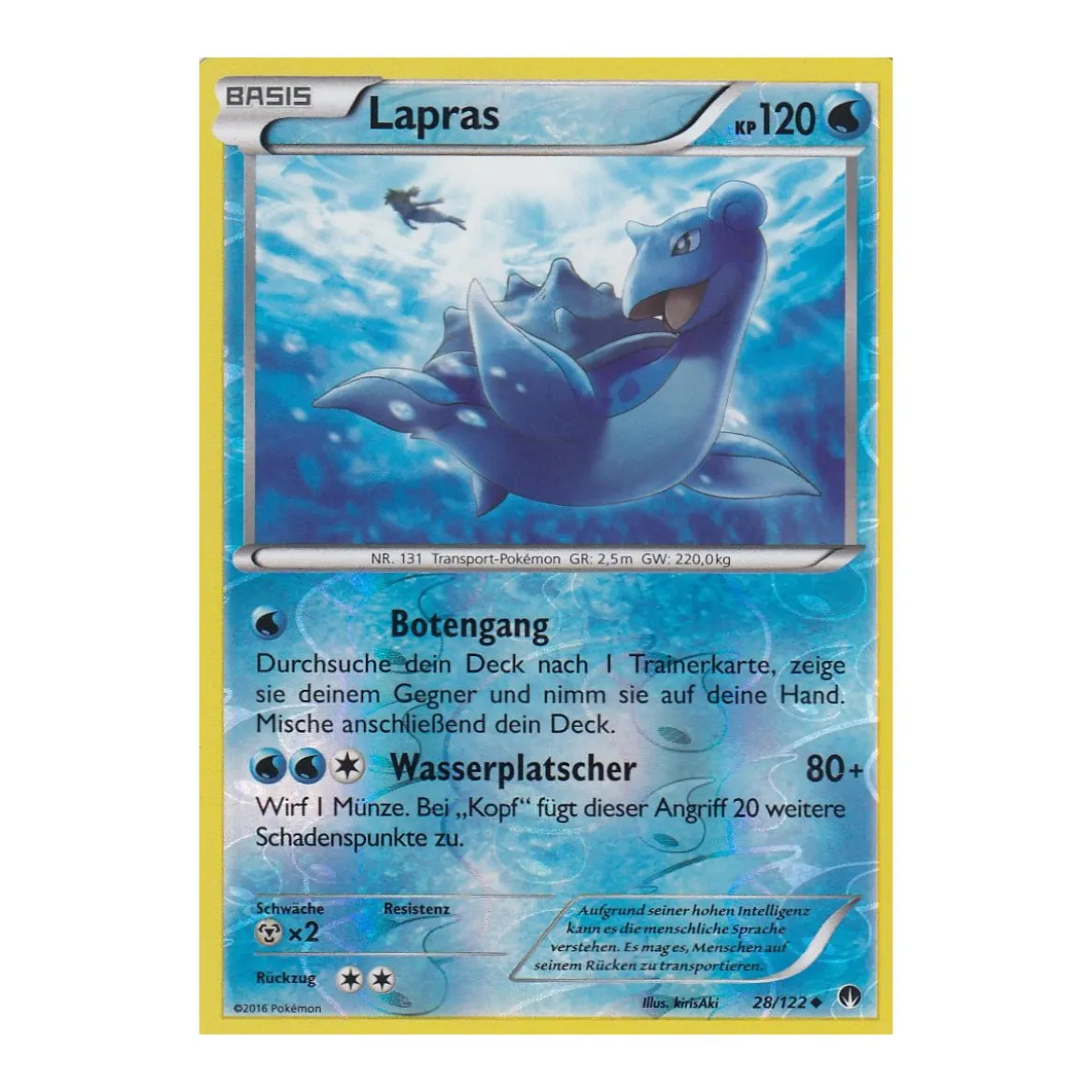 Lapras 028/122 REVERSE HOLO