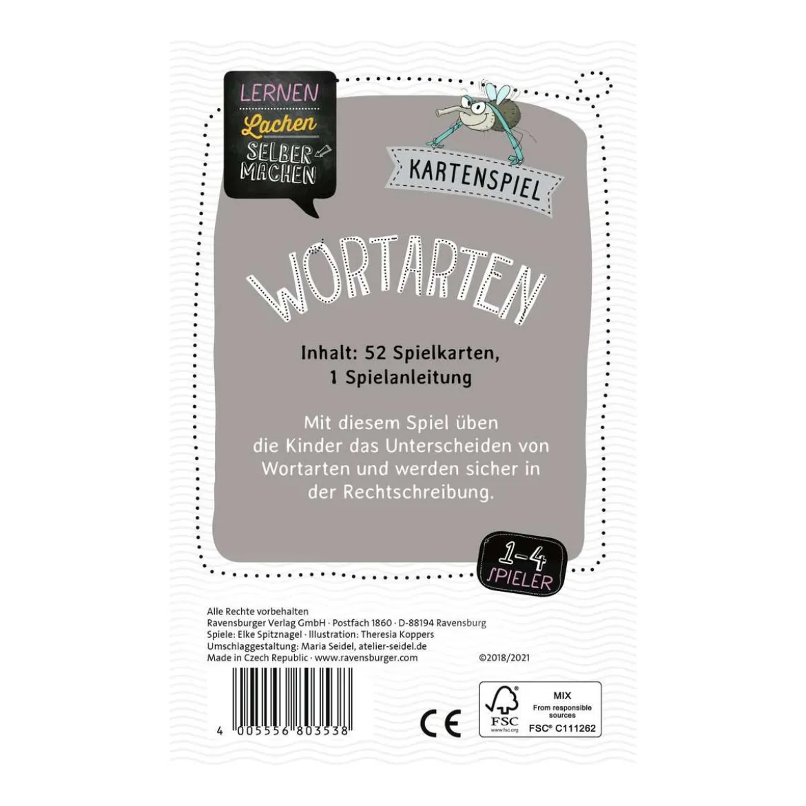 Lernen Lachen Selbermachen: Wortarten Kartenspiel